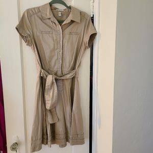 Banana Republic khaki shirt dress